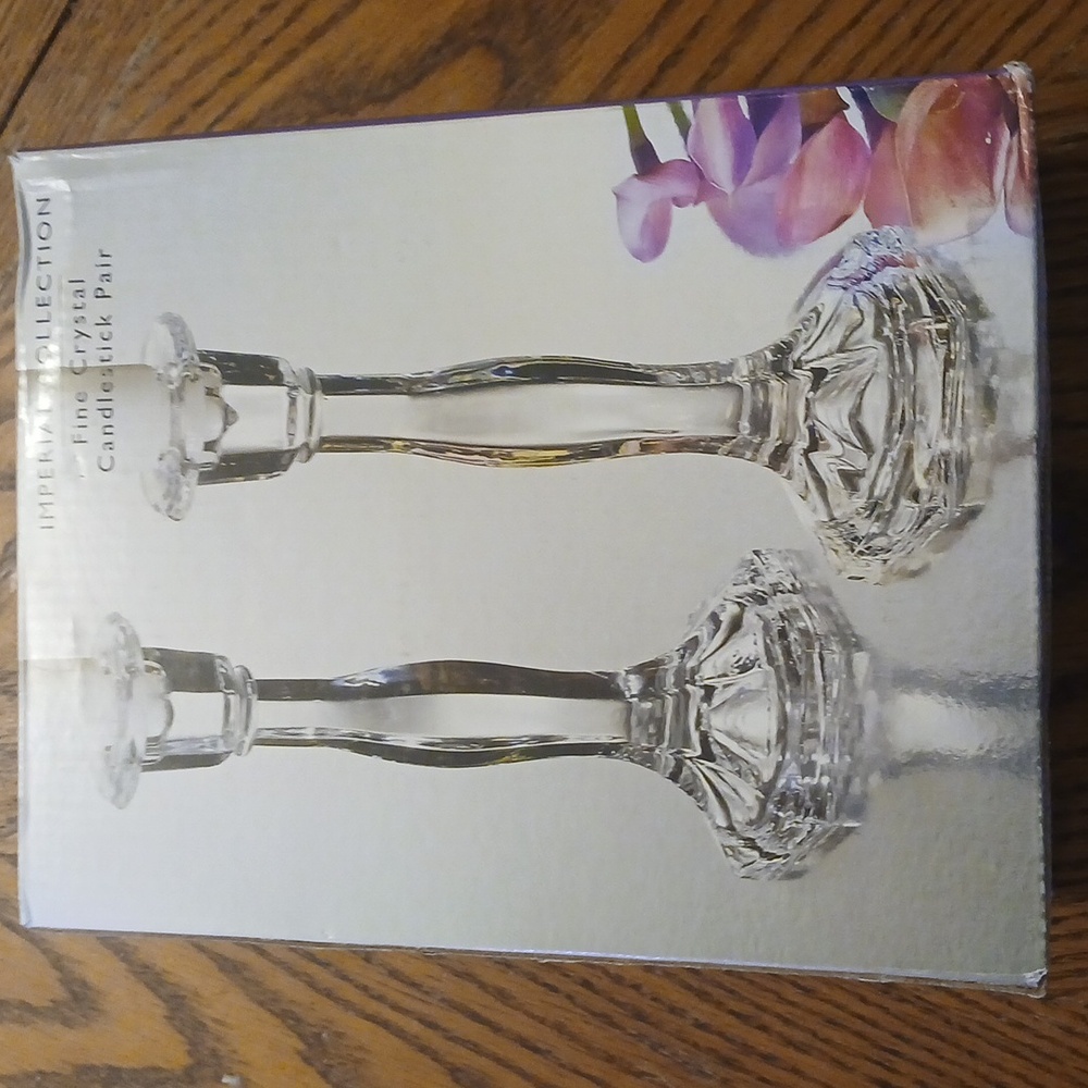 Studio Crystal Fine Crystal Candlestick Pair